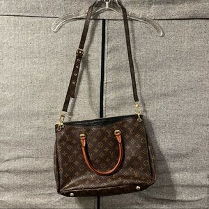 Designer monogram cross body satchel tote bag